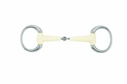 Mors olives brisé à anneaux ronds - Happy Mouth - acier inoxydable