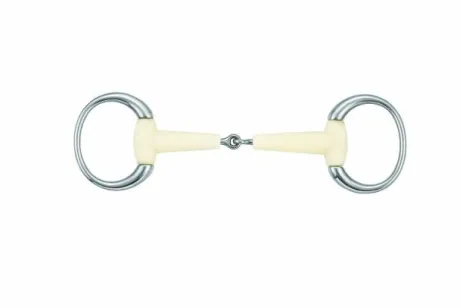 Mors olives brisé à anneaux ronds - Happy Mouth - acier inoxydable