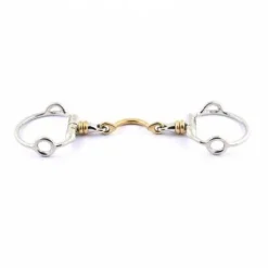 Mors releveur à olives double brisure à rouleaux avec passage de langue