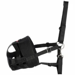 Muselière nylon noir - Imperial Riding - Panier anti glouton