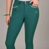 Pantalon d'équitation Junior fille Luna Vert - Jump'In - Grip