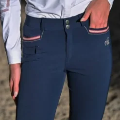 Pantalon d'équitation Junior fille Luna Marine - Jump'In - Grip