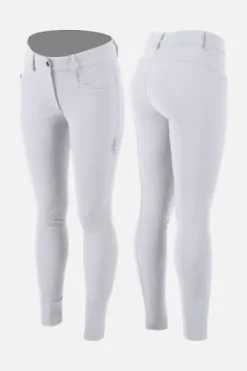 Pantalon d'équitation Narami grip genoux Blanc - Animo - Femme