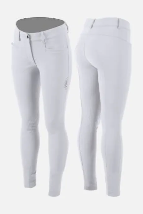 Pantalon d'équitation Narami grip genoux Blanc - Animo - Femme