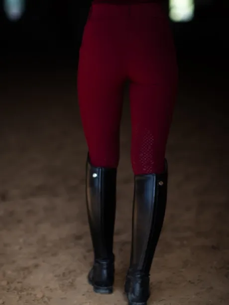 Pantalon Elite Knee Grip Dark Bordeaux - Equestrian Stockholm