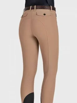 Pantalon Equiline Camel avec basanes femme
