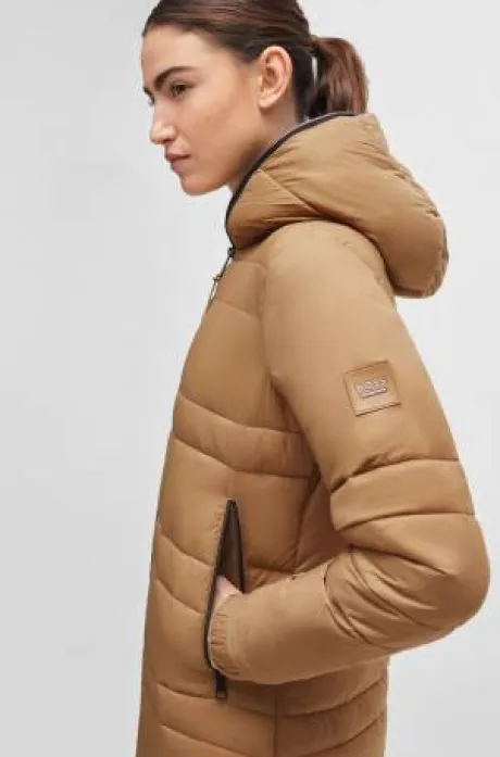 Parka doudoune longue Esmee Long Puffer Camel - Boss Equestrian