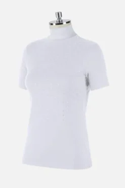 Polo concours dame MC Jersey - Animo - Blanc