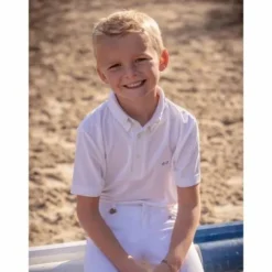 Polo de concours blanc manches courtes - Gaston - Jump'in