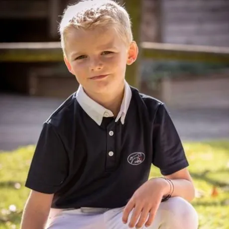 Polo de concours blanc manches courtes - Gaston - Jump'in