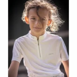 Polo de concours blanc manches courtes - Charlie