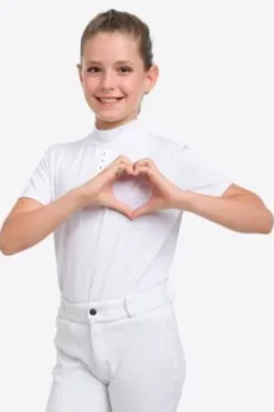 Polo de concours enfant ILOVE CRYSTAL - Cavalliera - Manches courtes