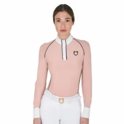 Polo de concours manches longues slim fit technique - EQUESTRO