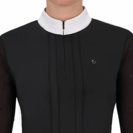 Polo de concours manches longues Senah QHP - Tissu extensible