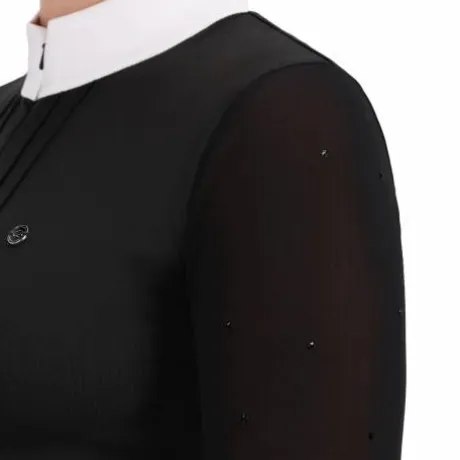 Polo de concours manches longues Senah QHP - Tissu extensible