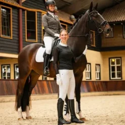 Polo de concours manches longues Senah QHP - Tissu extensible