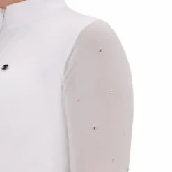 Polo de concours manches longues Senah QHP - Tissu extensible