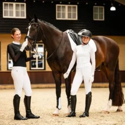 Polo de concours manches longues Senah QHP - Tissu extensible