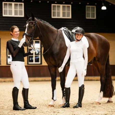 Polo de concours manches longues Senah QHP - Tissu extensible