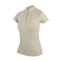 Polo technique manches courtes zip paillettes - HORKA - Tissu respirant