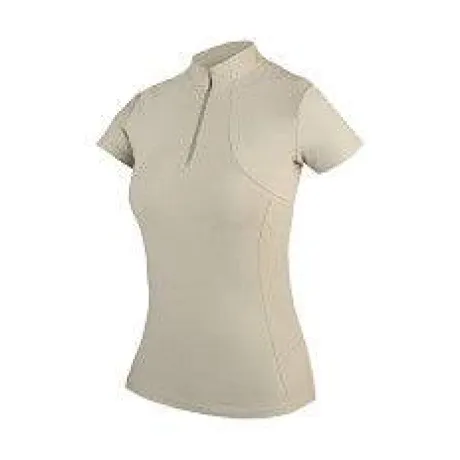 Polo technique manches courtes zip paillettes - HORKA - Tissu respirant