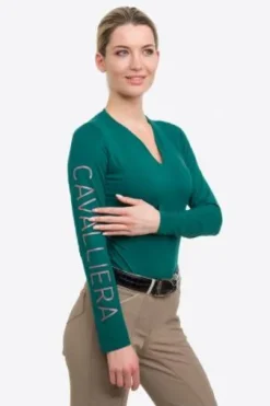 Polo technique manches longues Rose Gold - Cavalliera - Performance