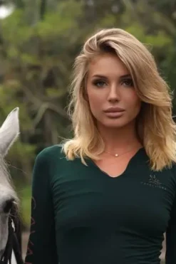 Polo technique manches longues Rose Gold - Cavalliera - Performance