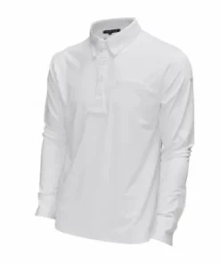 Polo urbano manches longues blanc Flag & cup