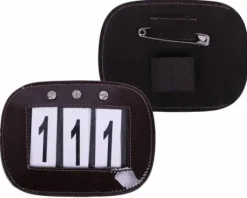 Porte numéros par 2 vernis - QHP - cuir orné de strass
