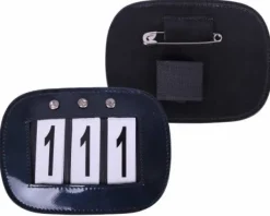 Porte numéros par 2 vernis - QHP - cuir orné de strass