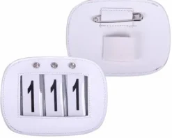 Porte numéros par 2 vernis - QHP - cuir orné de strass