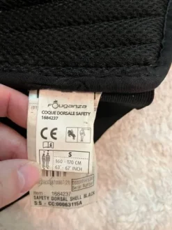 Protection dorsale Fouganza taille S adulte 160-170