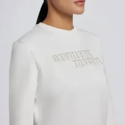 Pull Crew Neck coton blanc - CAVALLERIA TOSCANA