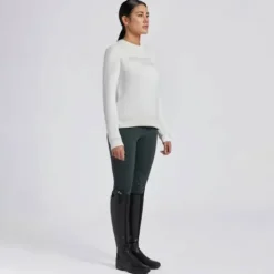 Pull Crew Neck coton blanc - CAVALLERIA TOSCANA