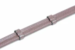 Rênes en caoutchouc souple avec boucles en cuir - hfi - anti-dérapantes