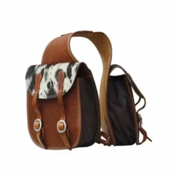 Sacoche Arrière en Cuir et Crin de Cheval
