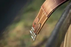 Sangle Bavette HFI Evo cuir avec mousqueton marron