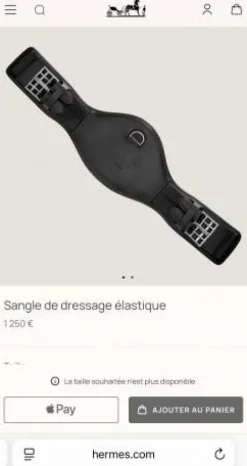 Sangle dressage Hérmes
