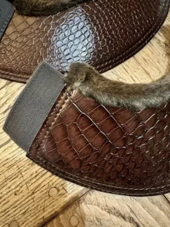 SUPERBES CLOCHES MARRON IMMITATION CROCO