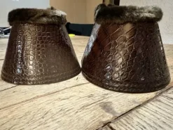 SUPERBES CLOCHES MARRON IMMITATION CROCO