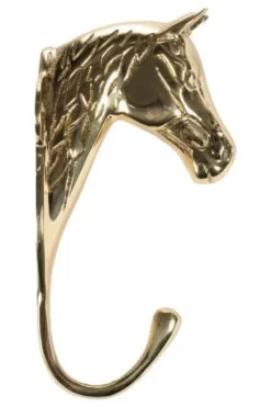 Supporte Tete De Cheval 1 Crochet Laiton HKM