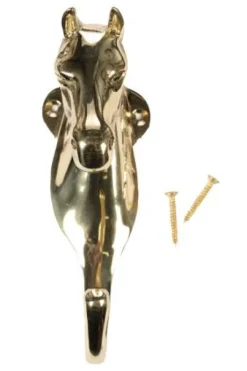 Supporte Tete De Cheval 1 Crochet Laiton HKM