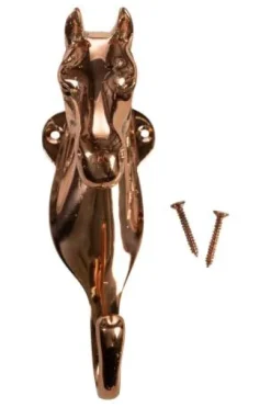 Supporte tête De Cheval 1 Crochet Laiton HKM