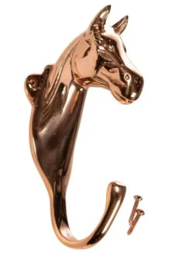 Supporte tête De Cheval 1 Crochet Laiton HKM