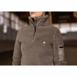 Sweat teddy taupe pour dame - Covalliero Hiver 2024