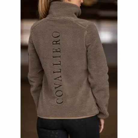 Sweat teddy taupe pour dame - Covalliero Hiver 2024