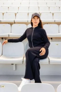 Sweat zippé maille Amélie - Harcour - Coupe droite