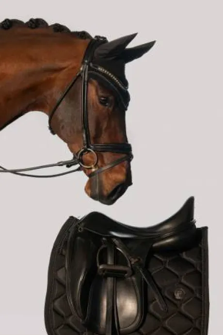 Tapis de selle highgloss pearls platinum - Eskadron - effet satiné