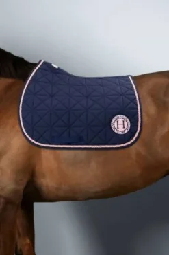 Tapis de selle Suze Octobre Rose - Harcour - Matelassage spécial
