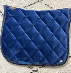 Tapis de selle velours DRESSAGE - Ju & Pa - Galon pailleté